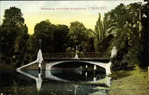 Ak Utrecht Niederlande, Heerenbrug voormalige Knuppelbrug
