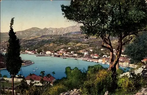 Ak Gruž Gravosa Dubrovnik Kroatien, Panorama