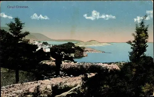 Ak Gruž Gravosa Dubrovnik Kroatien, Gesamtansicht
