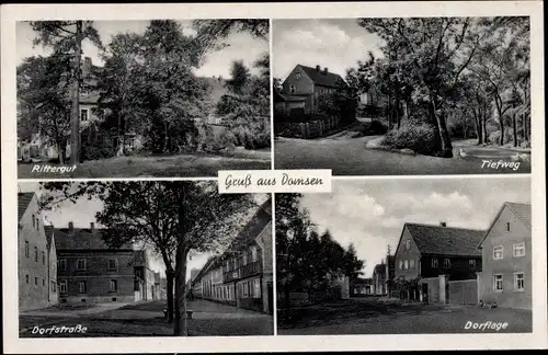 Ak Wüstung Domsen bei Hohenmölsen in Sachsen Anhalt, Rittergut, Tiefweg, Dorflage, Dorfstraße