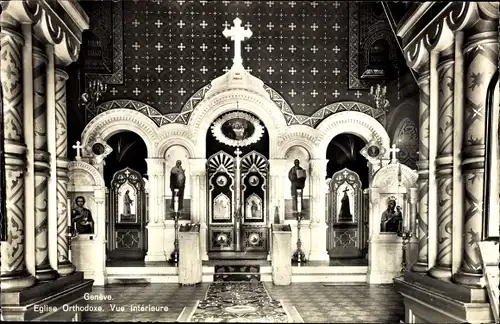 Ak Genève Genf Schweiz, Eglise Orthodoxe, Vue interieure