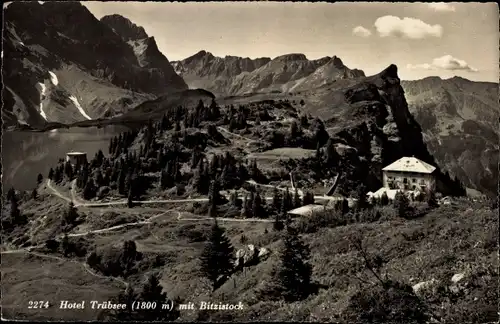 Ak Engelberg Kanton Obwalden Schweiz, Hotel Trübsee mit Bitzistock