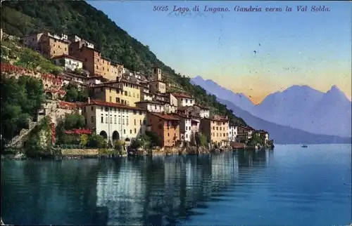 Ak Gandria Lago di Lugano Kt. Tessin Schweiz, Verso la Val Solda