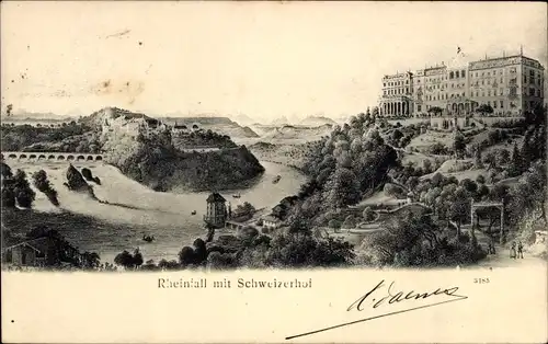 Künstler Ak Rheinfall Kanton Schaffhausen, Schweizerhof