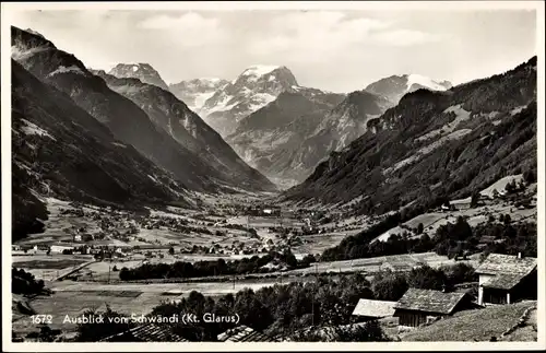 Ak Schwändi Kanton Glarus, Gesamtansicht