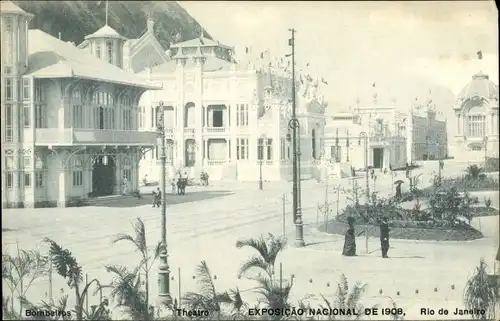 Ak Rio de Janeiro Brasilien, Exposicao Nacional de 1908, Theatro