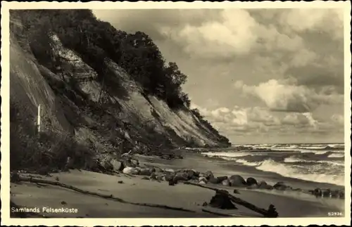 Ak Samland Ostpreußen, Felsenküste