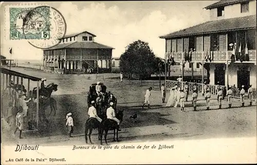 Ak Dschibuti Dschibuti, Büros des Bahnhofs