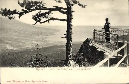 Ak Jalta Krim Ukraine, Blick vom Aussichtspunkt