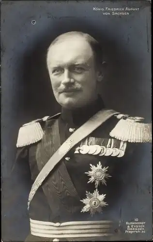 Ak König Friedrich August III. von Sachsen, Portrait