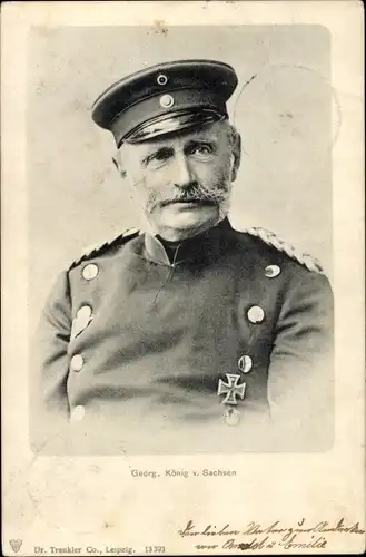 Ak König Georg von Sachsen, Portrait