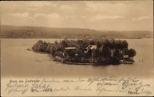 Ak Berlin Zehlendorf Nikolassee, Insel Lindwerder, Havel