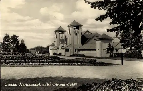 Ak Ostseebad Heringsdorf auf Usedom, HO Strandcafé