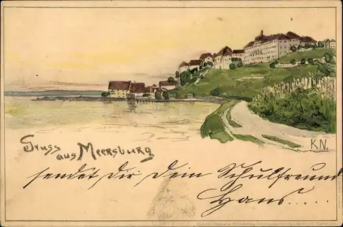 Künstler Litho Meersburg am Bodensee, Gesamtansicht
