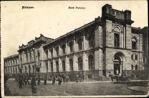 Ak Warszawa Warschau Polen, Bank Panstwa
