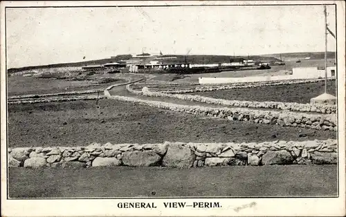 Ak Insel Perim Jemen, Ortsansicht