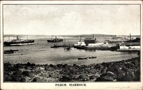 Ak Insel Perim Jemen, Hafenpartie