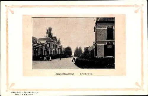 Passepartout Ak Brummen Gelderland, Rijksstraatweg