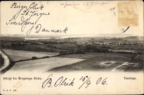 Ak Tåsinge Fyn Dänemark, Udsigt fra Bregninge Kirke