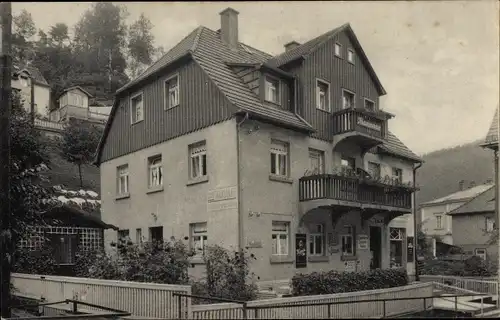 Ak Bad Schandau Sächsische Schweiz, Haus Marianne, Außenansicht, Bes. W. Richter