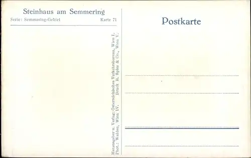 Ak Steinhaus am Semmering Steiermark, Teilansicht