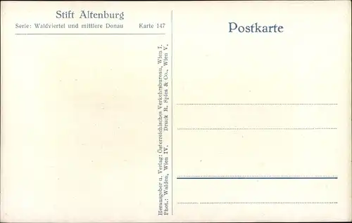 Ak Altenburg in Niederösterreich, Stift Altenburg