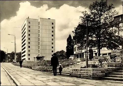 Ak Gotha in Thüringen, Blick zum Hochhaus