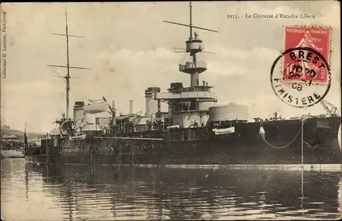 Ak Französisches Kriegsschiff, Cuirassé d'Escadre Liberte