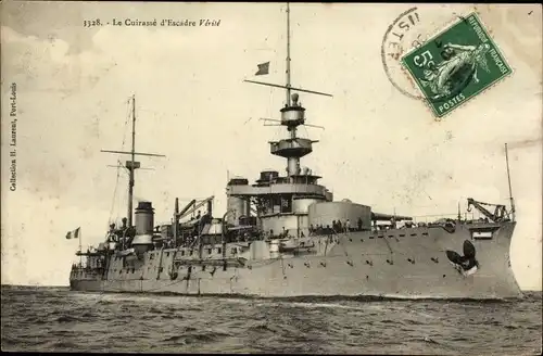 Ak Französisches Kriegsschiff, Cuirassé d'Escadre Verité