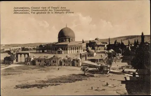 Ak Jerusalem Israel, Blick auf den Tempelplatz