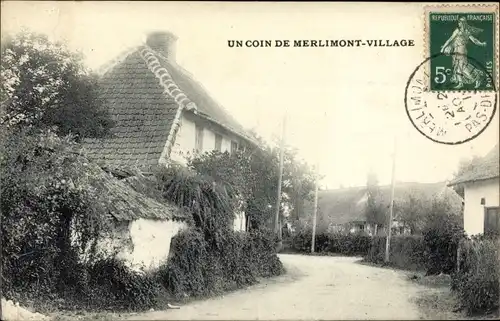 Ak Merlimont Village Pas de Calais, Ecke A, Straße