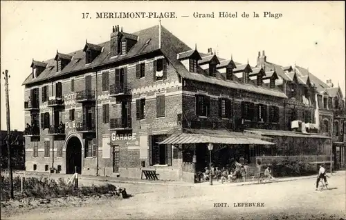 Ak Merlimont Plage Pas de Calais, Grand Hotel de la Plage