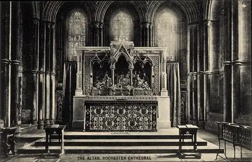 Ak Rochester Südostengland, Kathedrale, der Altar