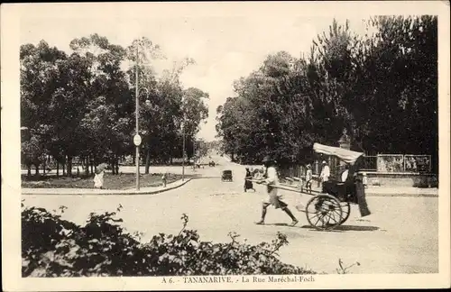 Ak Tananarive Madagaskar, La Rue Maréchal Foch