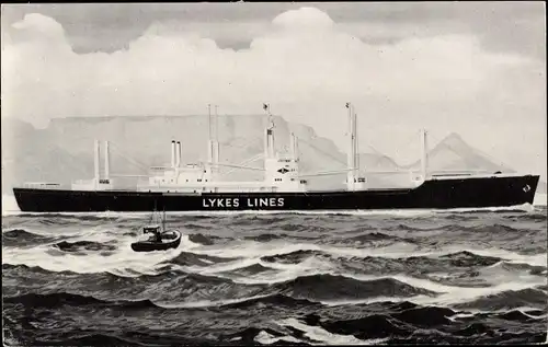 Ak Frachtschiff Lykes Lines
