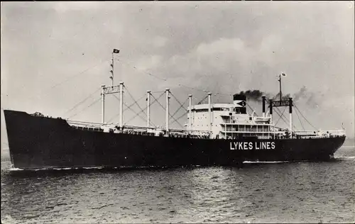 Ak Frachtschiff Lykes Lines