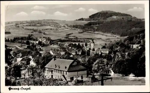 Ak Geising Altenberg im Erzgebirge, Ortsansicht mit Umgebung