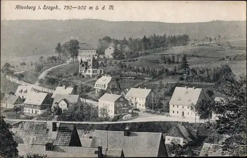 Ak Altenberg im Erzgebirge, Blick über den Ort