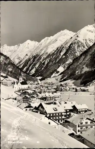 Ak Ötztal Österreich, Schneepanorama