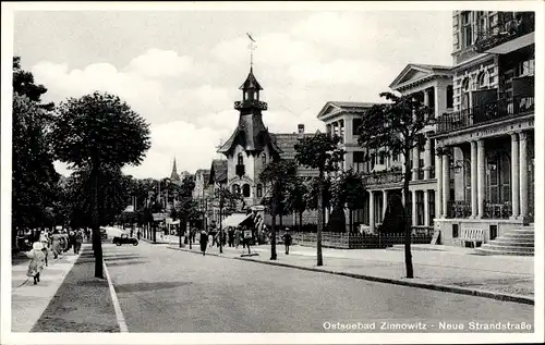 Ak Ostseebad Zinnowitz auf Usedom, Neue Strandstraße