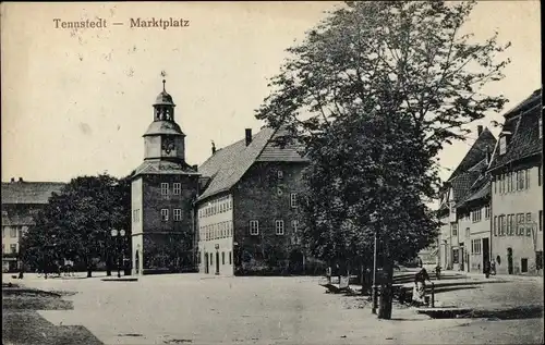 Ak Bad Tennstedt in Thüringen, Marktplatz