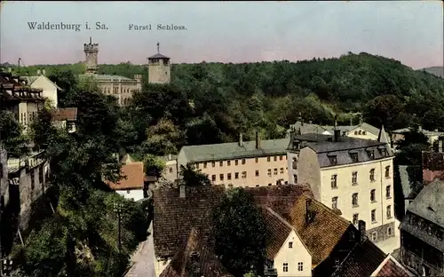 Ak Waldenburg in Sachsen, Fürstliches Schloss