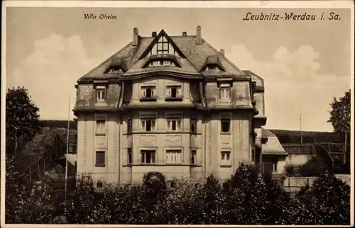 Ak Leubnitz Werdau in Sachsen, Villa Oheim