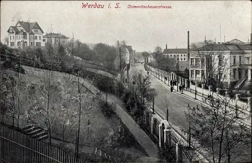 Ak Werdau in Sachsen, Crimmitschauerstraße