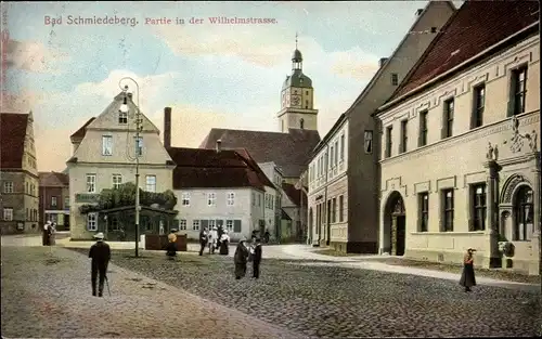 Ak Bad Schmiedeberg in der Dübener Heide, Partie in der Wilhelmstraße