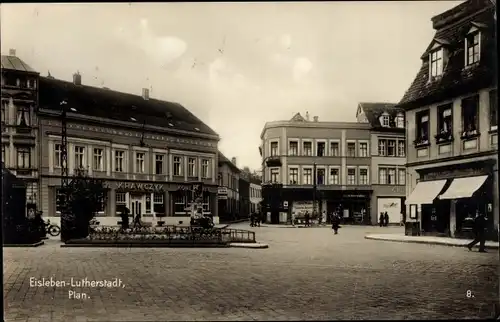 Ak Lutherstadt Eisleben, Plan, Geschäfte