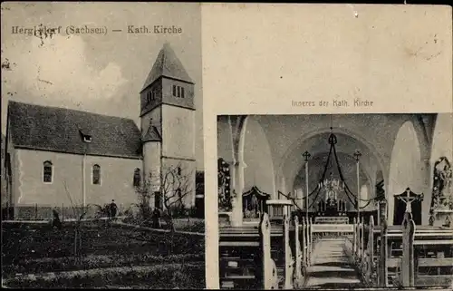 Ak Hergisdorf in Sachsen Anhalt, Katholische Kirche
