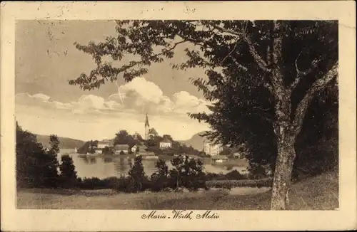 Ak Maria Wörth am Wörthersee Kärnten, Blick auf de Ort