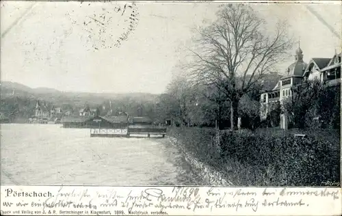 Ak Pörtschach am Wörther See Kärnten, Partie am See