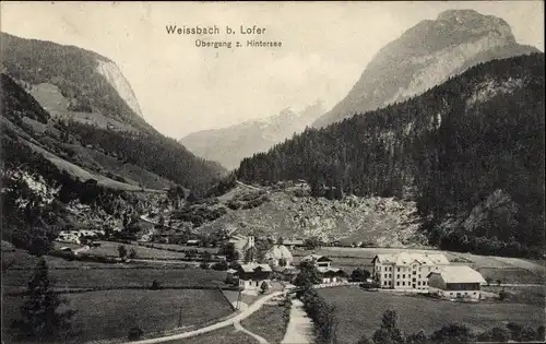 Ak Weißbach bei Lofer in Salzburg, Übergang z. Hintersee